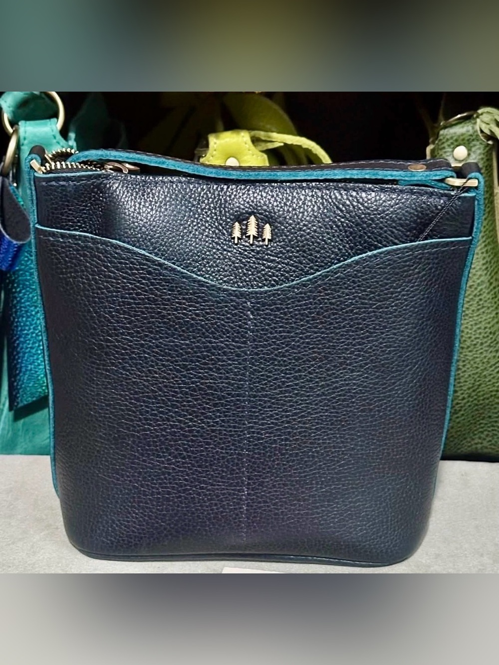 Portland Leather Cypress Side Bag Crossbody Bag Forest Green (Similar to Boreal)